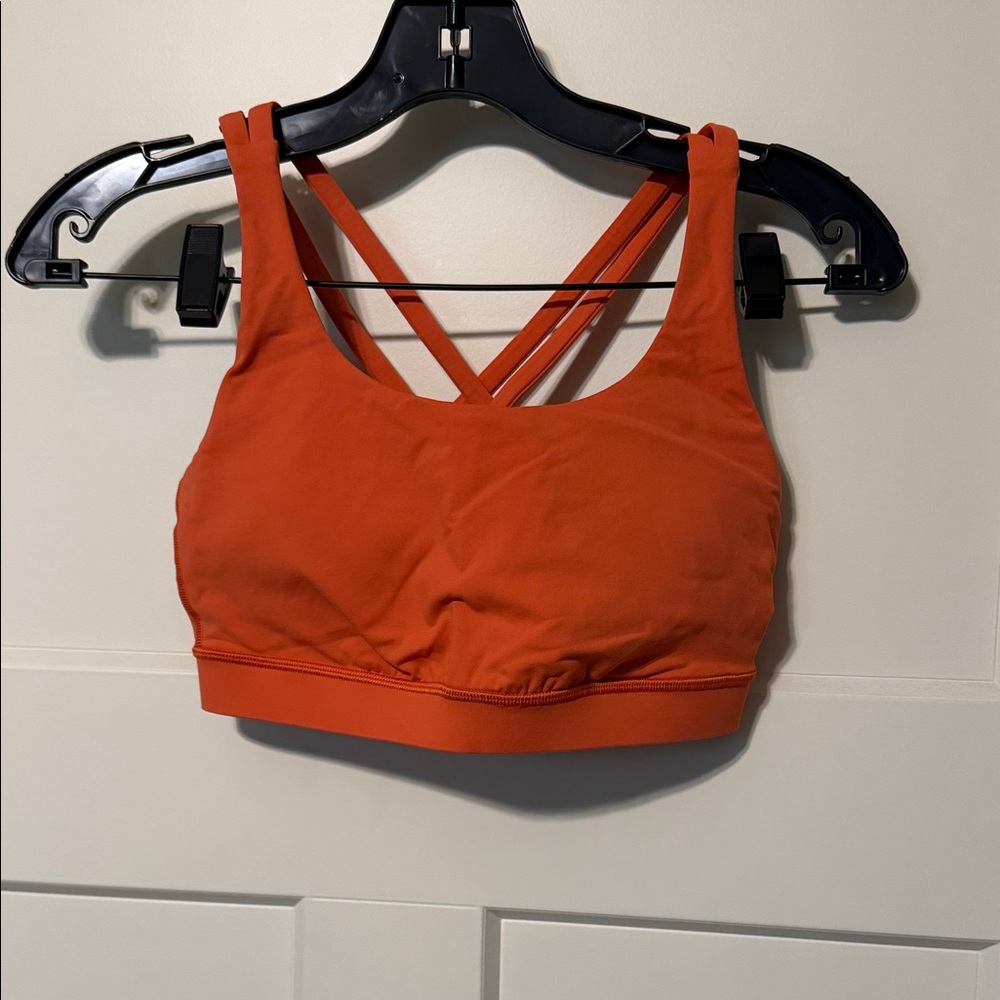 Lululemon Athletica Orange Energy Sports Bra
